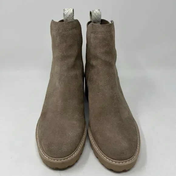 Dolce Vita Boots Huey H2O Chelsea Pull On Ankle Booties Taupe Suede Size 7.5‎ - Picture 5 of 13